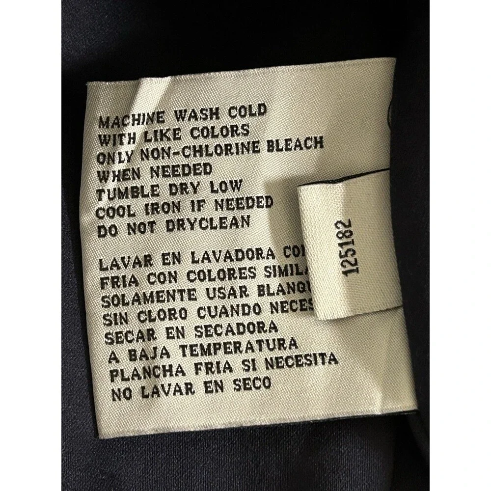 London Fog Heritage Double Breasted Belted Trench Dark Blue Satin Sheen Size L - Picture 15 of 16